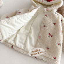 Load image into Gallery viewer, ZDW5272SE-冬季加厚蝴蝶結小花刺繡棉服外套
