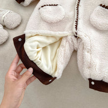 Load image into Gallery viewer, H10622LS-冬季可愛耳朵加絨連身爬服
