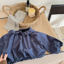 Load image into Gallery viewer, 5016SE-Spring Korean Girls Bat Sleeve Washed Cotton Wide Shirt 
