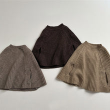 將圖片載入圖庫檢視器 MY7503SE-冬季毛衣披肩｜嬰童保暖斗篷
