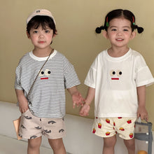 將圖片載入圖庫檢視器 XX260779SE-夏季純棉條紋短袖上衣
