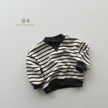 Load image into Gallery viewer, 23157SE-Winter children&#39;s one-piece fleece striped casual top
