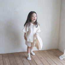 Load image into Gallery viewer, Y8537TG-Summer children&#39;s soft and breathable wrinkled cotton short-sleeved shorts two-piece suit 
