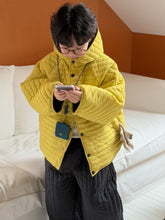 將圖片載入圖庫檢視器 2025D191SE-冬季韓版立領壓紋加厚休閒連帽外套
