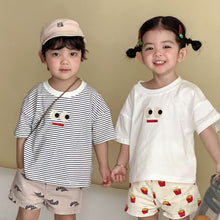 將圖片載入圖庫檢視器 XX260779SE-夏季純棉條紋短袖上衣
