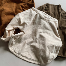 將圖片載入圖庫檢視器 2153SE-秋季韓版百搭素色竹節棉長袖T恤
