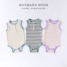 Load image into Gallery viewer, D25037LS-夏季｜條紋短袖｜包屁衣
