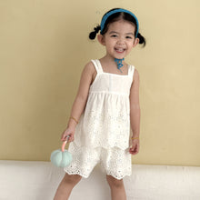 將圖片載入圖庫檢視器 XZ260973TG-夏季｜刺繡花朵｜背心套裝
