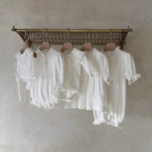 將圖片載入圖庫檢視器 Y9603LS-春夏季嬰兒蕾絲蕾絲領三粒扣包屁衣
