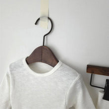 將圖片載入圖庫檢視器 Y8602LS-春季嬰兒彈性坑條波浪捲邊連身衣+高腰護肚緊身褲兩套裝&amp;三件套
