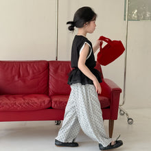 Load image into Gallery viewer, 2025X33TG-Summer sleeveless ballet print top + polka dot trousers two-piece set
