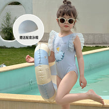 Load image into Gallery viewer, 70909LS-夏日連身公主吊帶度假速乾泳裝
