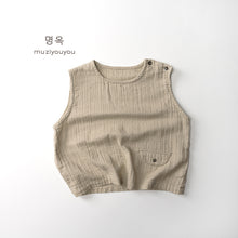 將圖片載入圖庫檢視器 25137SE-夏款男女童雙層棉紗背心
