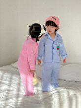 將圖片載入圖庫檢視器 CJ260869TG-春秋季兒童純棉格子家居兩件套
