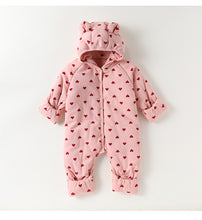 將圖片載入圖庫檢視器 D25293LS-冬季北歐風夾棉熊耳多連帽外出連體衣
