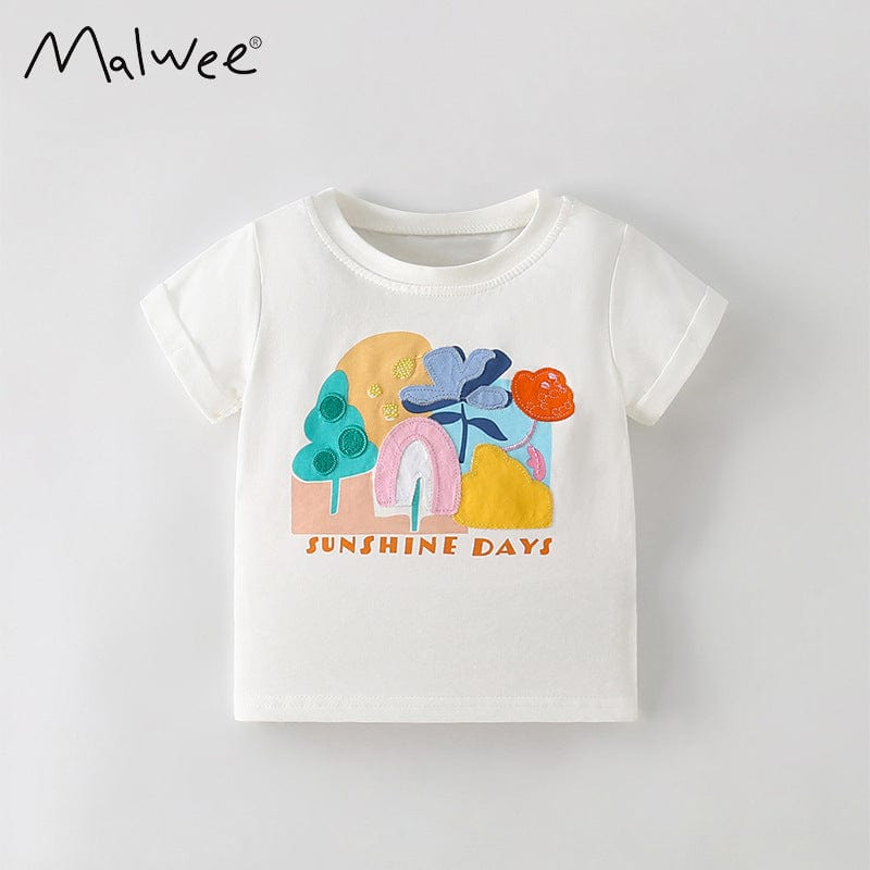 92123SE-夏裝sunshine印花中小童休閒短袖T恤