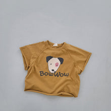 Load image into Gallery viewer, 24084SE-Summer Korean style dog print short-sleeved top
