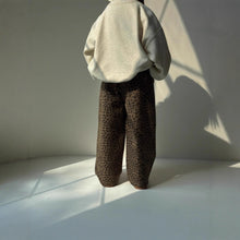 將圖片載入圖庫檢視器 2025D80PA-冬季韓版豹紋加絨直筒長褲
