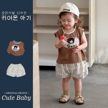 Load image into Gallery viewer, M627061TG-夏季｜小熊印花｜短褲套裝
