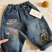 將圖片載入圖庫檢視器 70025PA-秋季男女童卡通刺繡百搭休閒牛仔褲
