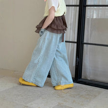 Load image into Gallery viewer, 2025X48PA-Summer Korean solid color casual wide denim pants

