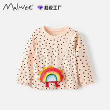 將圖片載入圖庫檢視器 10837SE-Malwee秋季歐美波點造型彩虹長袖上衣
