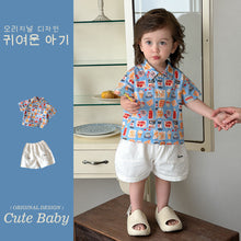 將圖片載入圖庫檢視器 M627067TG-夏季｜沙灘印花｜短褲套裝
