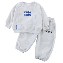 將圖片載入圖庫檢視器 CZ260828TG-春秋季韓版可愛圓領休閒兩件套
