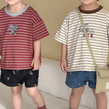 將圖片載入圖庫檢視器 XX260796SE-夏季條紋短袖上衣
