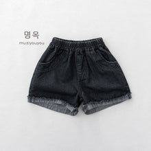 將圖片載入圖庫檢視器 26103PA-夏季｜日系復古｜寬鬆五分牛仔褲
