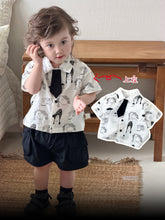 將圖片載入圖庫檢視器 M627100TG-夏季｜純棉襯衫｜短褲套裝
