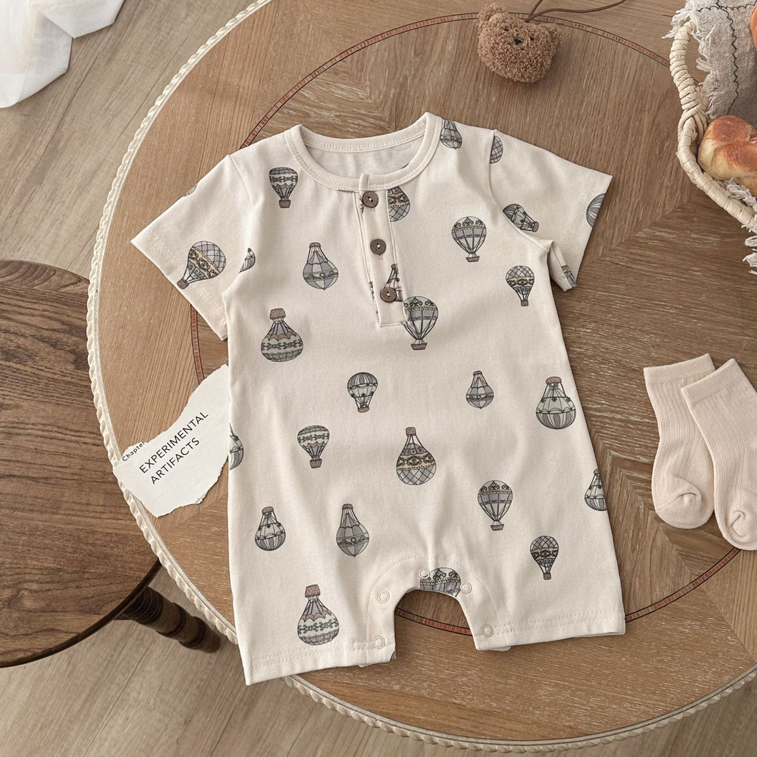 51413LS-Spring and Summer Korean Balloon Print Children's Climbing Clothes 