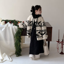 將圖片載入圖庫檢視器 2025D246SE-冬季韓版羊羔絨夾棉加厚拼色連帽外套
