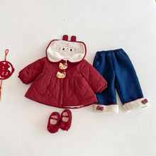 將圖片載入圖庫檢視器 ZDW5702SE-冬季小貓中國風加厚棉外套
