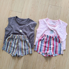 將圖片載入圖庫檢視器 XZ260886TG-夏季運動風背心短褲套裝
