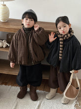 將圖片載入圖庫檢視器 25D48SE-冬季格紋棉服外套｜加厚保暖麵包服
