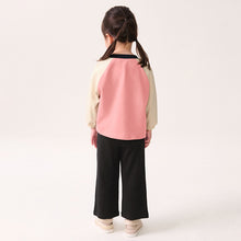 將圖片載入圖庫檢視器 2172TG-Little maven歐美秋季立體娃娃拼色長袖兩件套
