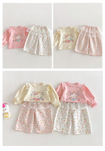 Load image into Gallery viewer, ZCK6077LS-春季貓咪印花蕾絲花邊長褲
