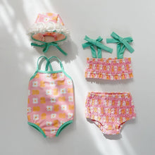 Load image into Gallery viewer, Y0174TG-Summer Korean style bikini two-piece swimsuit &amp; one-piece swimsuit (both styles include swimming cap)
