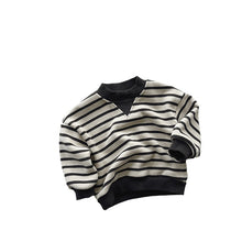 Load image into Gallery viewer, 23157SE-Winter children&#39;s one-piece fleece striped casual top
