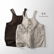 將圖片載入圖庫檢視器 25169LS-夏季韓系五分背帶褲
