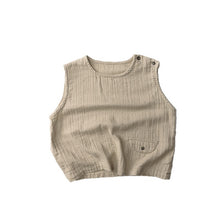 將圖片載入圖庫檢視器 25137SE-夏款男女童雙層棉紗背心

