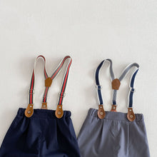 Load image into Gallery viewer, ZCY6094LS-春季條紋領結襯衫&amp;背帶褲
