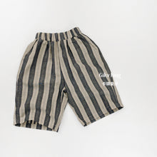 Load image into Gallery viewer, 1609PA-夏季｜棉麻條紋｜兒童透氣八分褲
