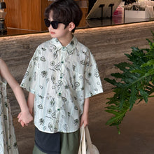 Load image into Gallery viewer, 2025X123TG-Summer Korean version of short-sleeved shirt and shorts suit for boys and girls &amp; casual vest dress 
