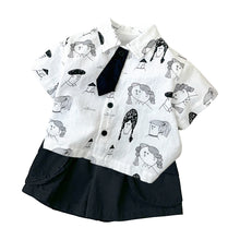 將圖片載入圖庫檢視器 M627100TG-夏季｜純棉襯衫｜短褲套裝
