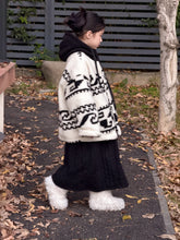 將圖片載入圖庫檢視器 2025D246SE-冬季韓版羊羔絨夾棉加厚拼色連帽外套
