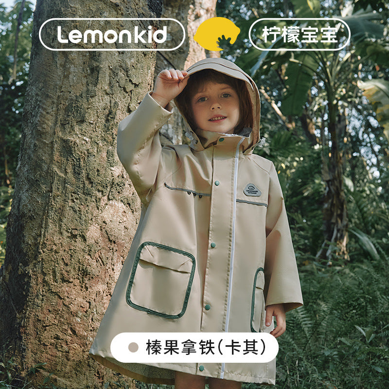 LK2241030SE-Lemonkid質感素色雨衣