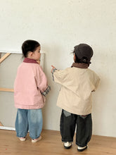 將圖片載入圖庫檢視器 CW260879SE-春秋季格子捲邊寬鬆外套
