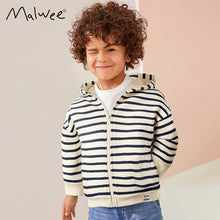 Load image into Gallery viewer, 10762SE-秋冬條紋連帽外套
